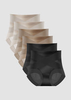 High-Waist Cross Compression Shaping Panties （6 Pack）