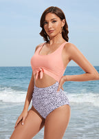 Ruched Tie-Knot Tummy Control One-Piece Swimsuit