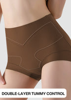 High-Waist Checkered Sculpting Panties (6 Pack)