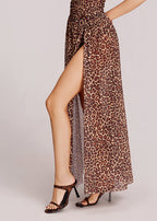 Ringy Sheer Slit Cover-Up Skirt