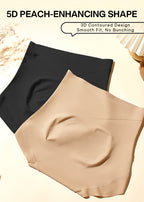 High-Waist Checkered Sculpting Panties (6 Pack)