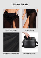 Lightweight Breathable Mesh Sarong Cover-Up