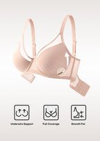 Unlined Mesh Panel Minimizer Bra