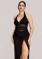 Ruched Halter Tankini Swimsuit
