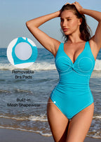 Hourglass™ Twist Front Tummy Control One-Piece Swimsuit