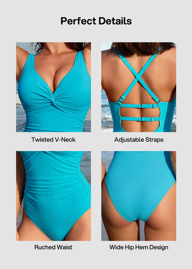 Hourglass™ Twist Front Tummy Control One-Piece Swimsuit
