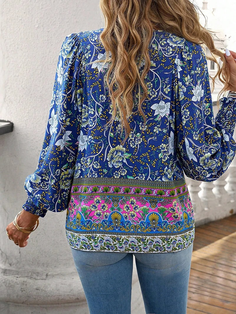 Marisela | Soft Breeze Floral Boho Blouse