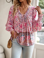 Marisela | Soft Breeze Floral Boho Blouse