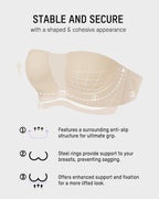 Strapless Anti-Slip Full Coverage Bandeau Bra