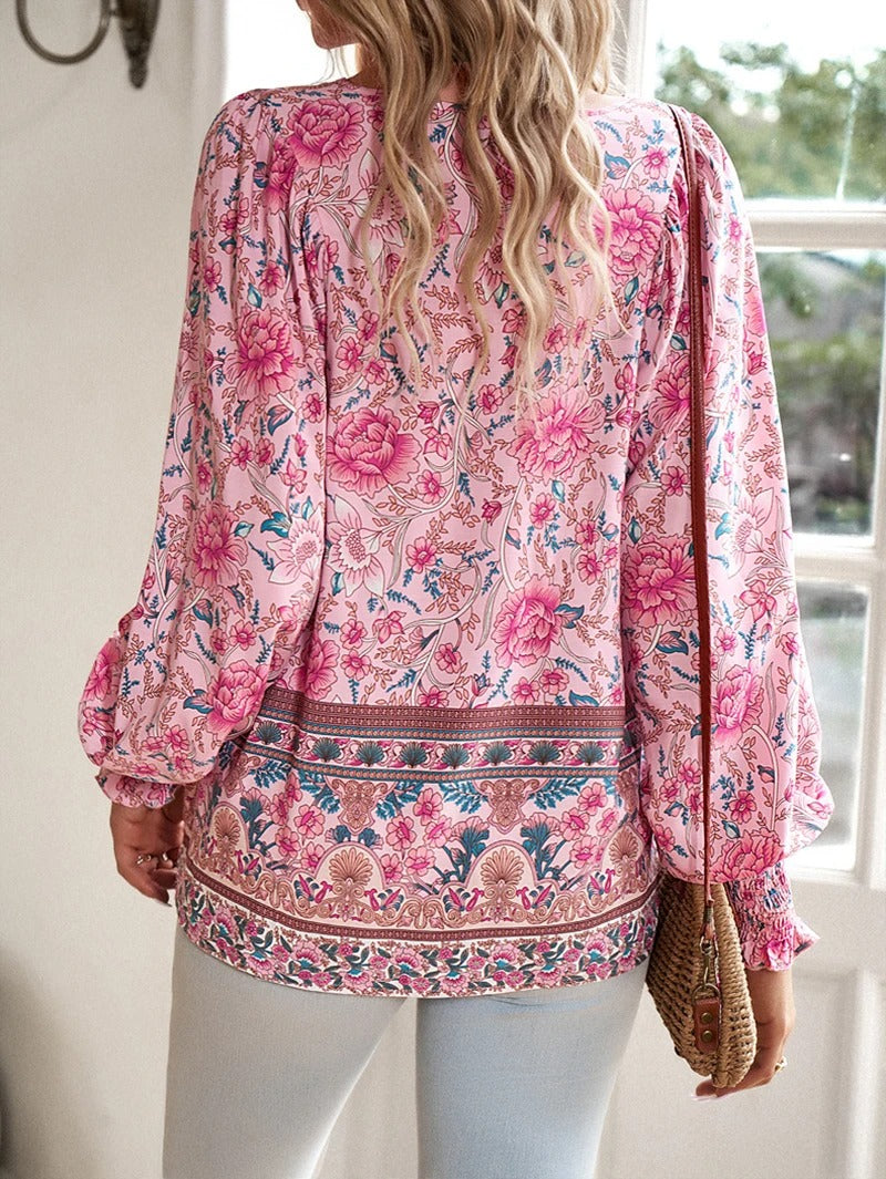 Marisela | Soft Breeze Floral Boho Blouse