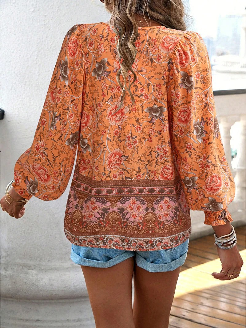 Marisela | Soft Breeze Floral Boho Blouse